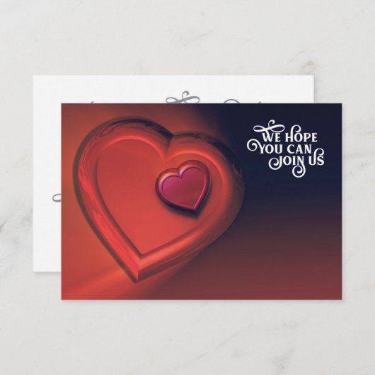 Two Hearts RSVP (versie 2) (Voorkant / Achterkant)