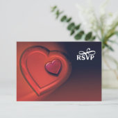 Two Hearts RSVP (versie 3) Kaartje (Staand voorkant)