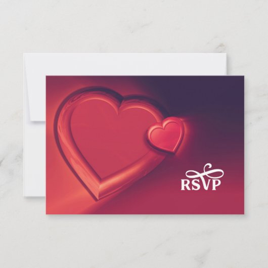 Two Hearts RSVP (versie 4) Kaartje (Voorkant)