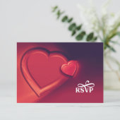 Two Hearts RSVP (versie 4) Kaartje (Staand voorkant)