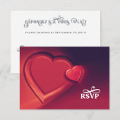 Two Hearts RSVP (versie 4) Kaartje (Voorkant / Achterkant)