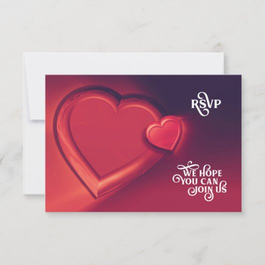 Two Hearts RSVP (versie 6) Kaartje (Voorkant)