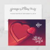 Two Hearts RSVP (versie 6) Kaartje (Voorkant / Achterkant)