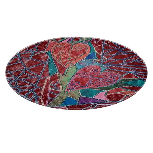 Two hearts snijplank (Hoek)