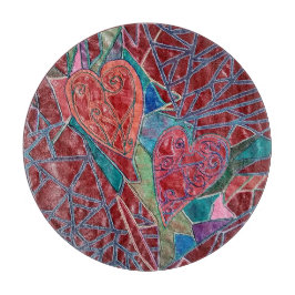 Two hearts snijplank