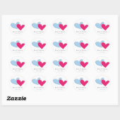 Two Hearts Sticker Labels (Vel)