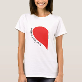 Two Hearts Together - Het ontwerp van het paar T-shirt