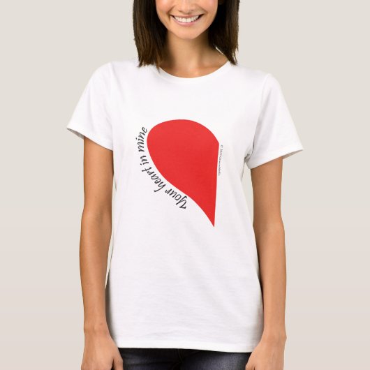 Two Hearts Together - Het ontwerp van het paar T-shirt (Voorkant)