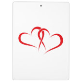 Two Hearts Together-partnerontwerp Klembord (Achterkant)