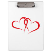 Two Hearts Together-partnerontwerp Klembord (Voorkant)