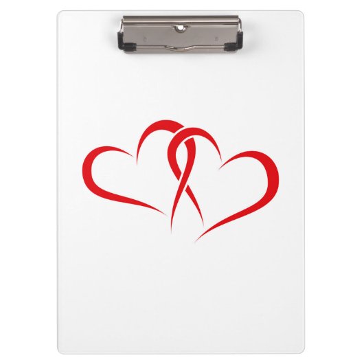 Two Hearts Together-partnerontwerp Klembord (Voorkant)