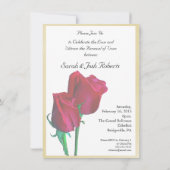 Two Hearts Two Souls Roos bruiloft uitnodiging (Achterkant)