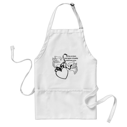 Two Hearts Wedding Apron Standaard Schort (Voorkant)