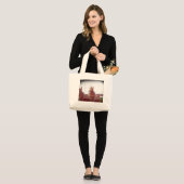 Two Horse Amish Team Faux Grote Tote Bag (Voorkant (model))