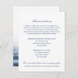 Two Hotels Wedding Insert Card - Penobscot Informatiekaartje