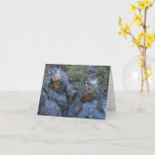 Two Iguanas Greeting Card Kaart (Gele Bloem)