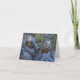 Two Iguanas Greeting Card Kaart