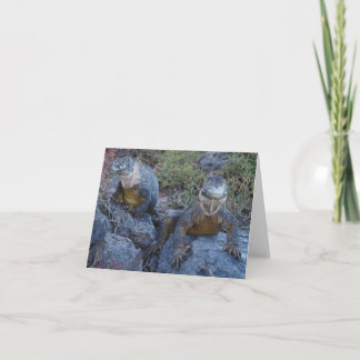 Two Iguanas Greeting Card Kaart