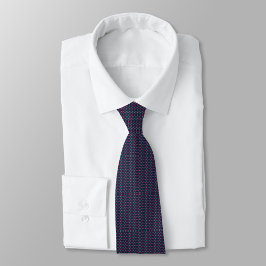 Two images of a dark blue tie against a white back stropdas