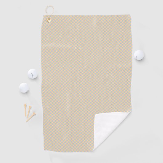 Two images of a light beige hand towel  golfhanddoek (Insitu)