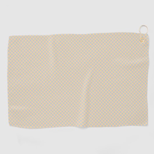 Two images of a light beige hand towel golfhanddoek (Horizontaal)