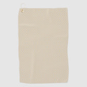 Two images of a light beige hand towel  golfhanddoek (Voorkant)