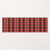 Two images of a red and black plaid rectangular  yogamat (Achterkant (horizontaal))