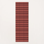 Two images of a red and black plaid rectangular  yogamat (Voorkant)