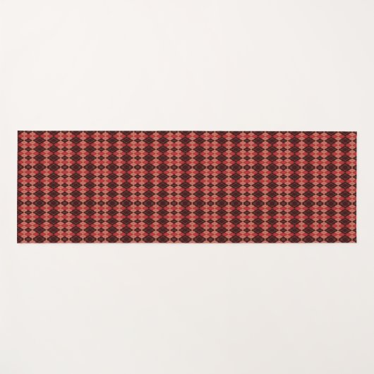 Two images of a red and black plaid rectangular  yogamat (Voorkant (horizontaal))