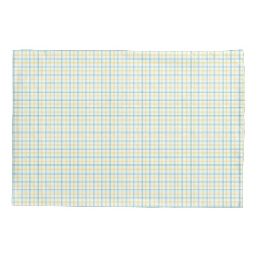 Two images show a plaid pattern  kussensloop (Achterkant)