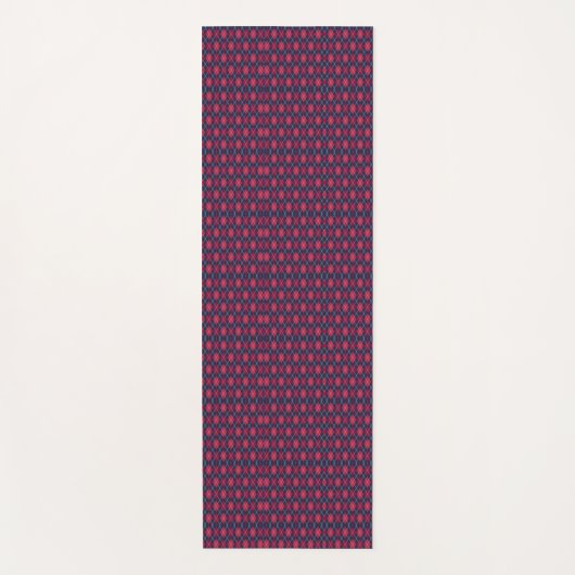 Two images show a purple and pink geometric  yogamat (Voorkant)