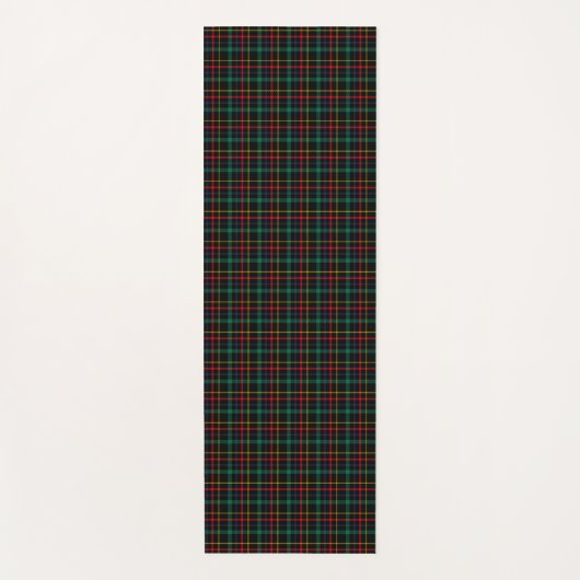 Two images show a tartan pattern on white cards yogamat (Voorkant)
