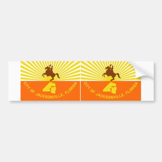 TWO Jacksonville Flag Bumpersticker (Voorkant)