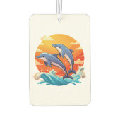 Two jumping cartoon dolphin luchtverfrisser (Achterkant)
