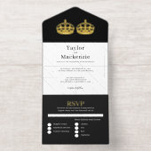 Two Kings Make A Pair Gay Wedding All In One Uitnodiging (Binnenkant)