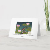 Two Koi Fish and Lotus Flower. Greeting Card. Kaart (Achterkant)