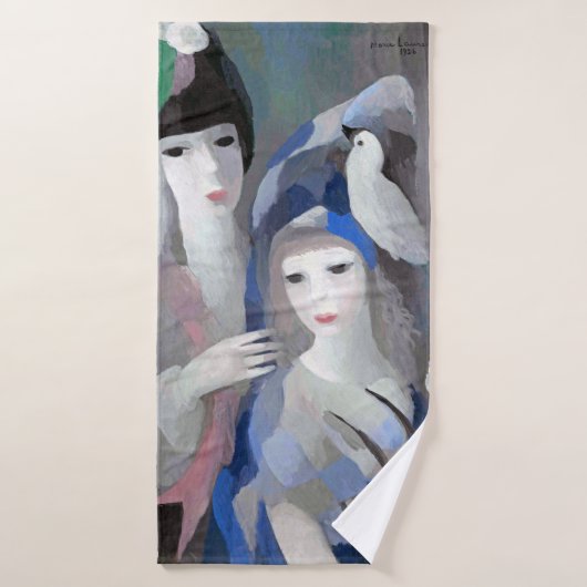 Two Lady en Dove, Marie Laurencin Badhanddoek (Badhanddoek)