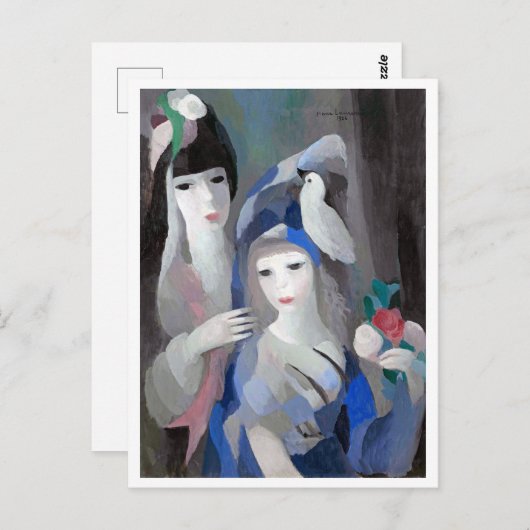Two Lady en Dove, Marie Laurencin Briefkaart (Voorkant / Achterkant)