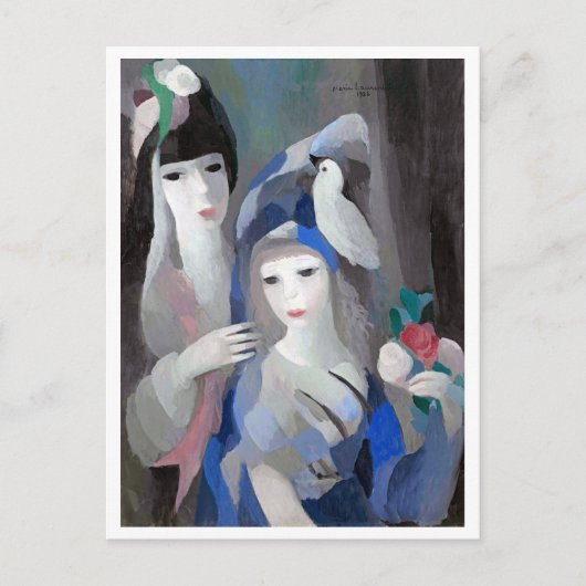 Two Lady en Dove, Marie Laurencin Briefkaart (Voorkant)