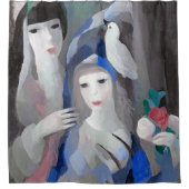 Two Lady en Dove, Marie Laurencin Douchegordijn (Voorkant)