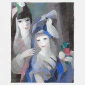 Two Lady en Dove, Marie Laurencin Fleece Deken (Voorkant)