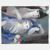 Two Lady en Dove, Marie Laurencin Fleece Deken (Voorkant (Horizontaal))