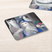 Two Lady en Dove, Marie Laurencin Kartonnen Onderzetters (Schuin)