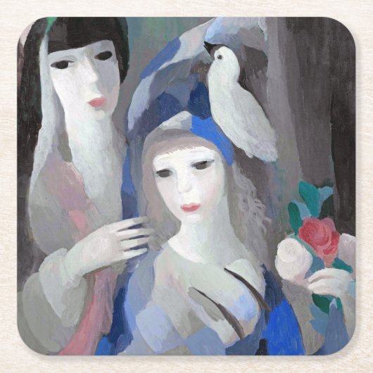 Two Lady en Dove, Marie Laurencin Kartonnen Onderzetters (Voorkant)