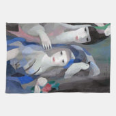 Two Lady en Dove, Marie Laurencin Theedoek (Horizontaal)