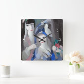Two Lady en Dove, Marie Laurencin Vierkante Klok (Huis)