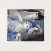 Two Lady en Dove, Marie Laurencin Wandkleed (Voorkant (horizontaal))