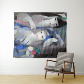 Two Lady en Dove, Marie Laurencin Wandkleed (In Situ (horizontaal))