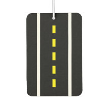 Two Lane Road Car Luchtverfrisser (zwart en wit)