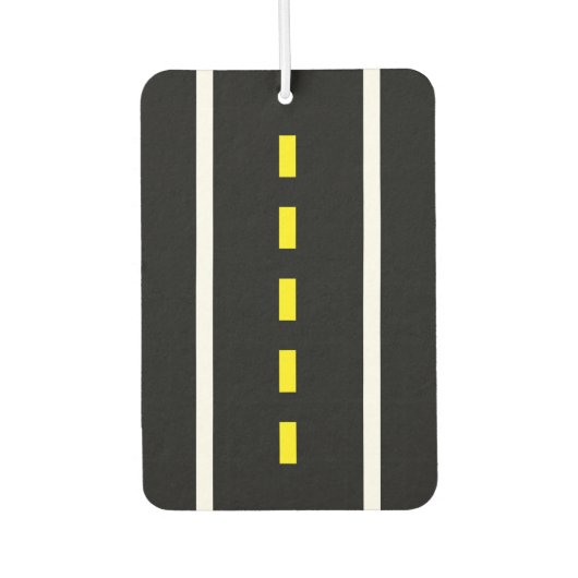 Two Lane Road Car Luchtverfrisser (zwart en wit) (Voorkant)